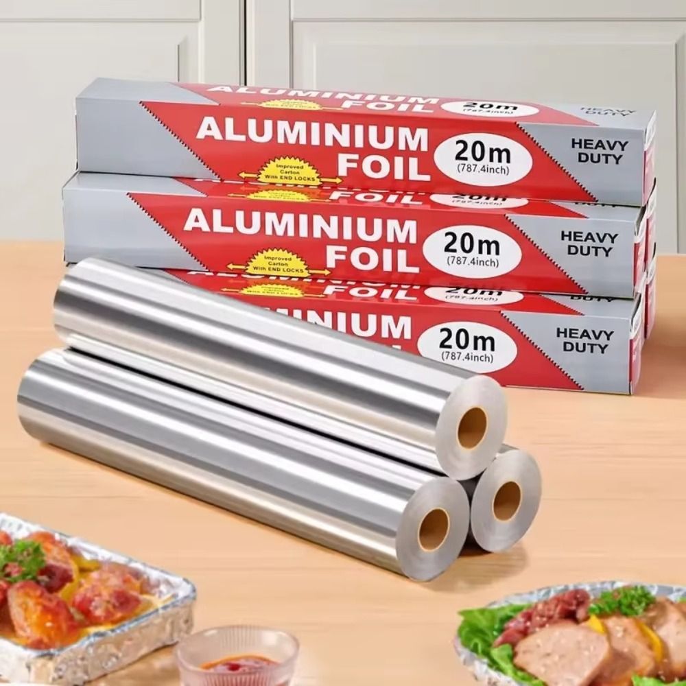 Kitchen Baking Tins - กระดาษฟอยล์อะลูมิเนียมแบบใช้แล้วทิ้ง สำหรับทำอาหาร อบ ทอด ใช้กับหม้อทอดไร้น้ำมัน เตาอบ