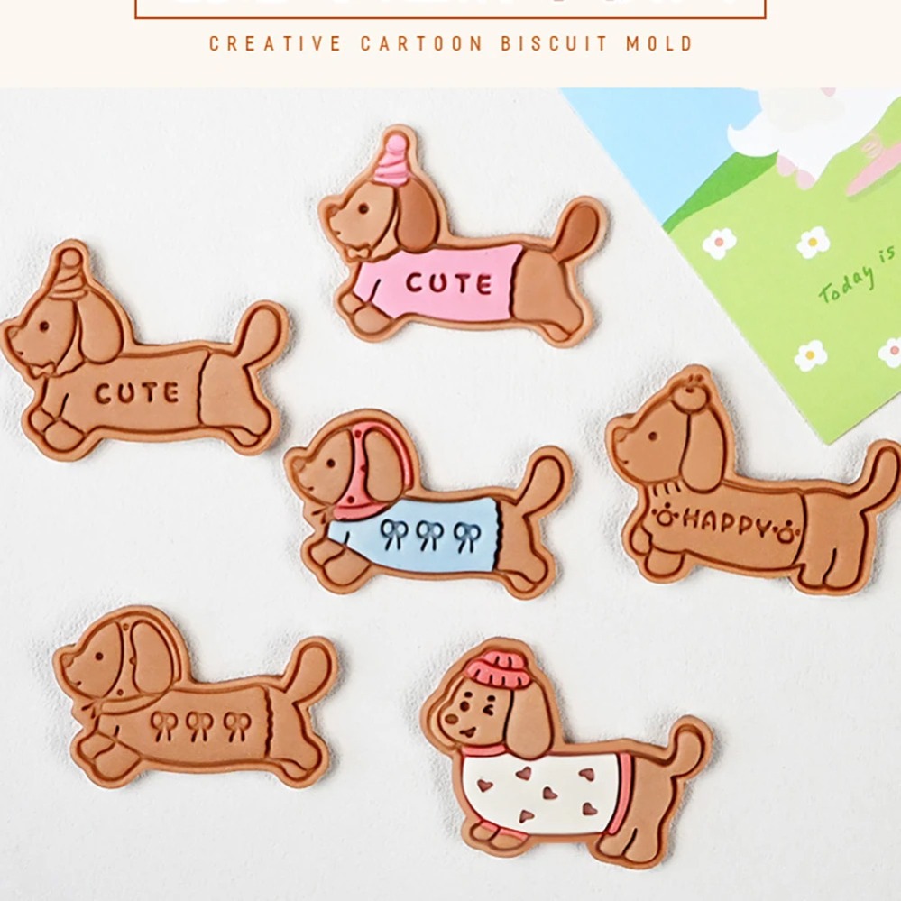 Kitchen Baking Items - แม่พิมพ์คุกกี้ ลายการ์ตูนสุนัข ตัวตัดคุกกี้ แม่พิมพ์บิสกิต อุปกรณ์ทำขนม อุปกรณ์อบขนม