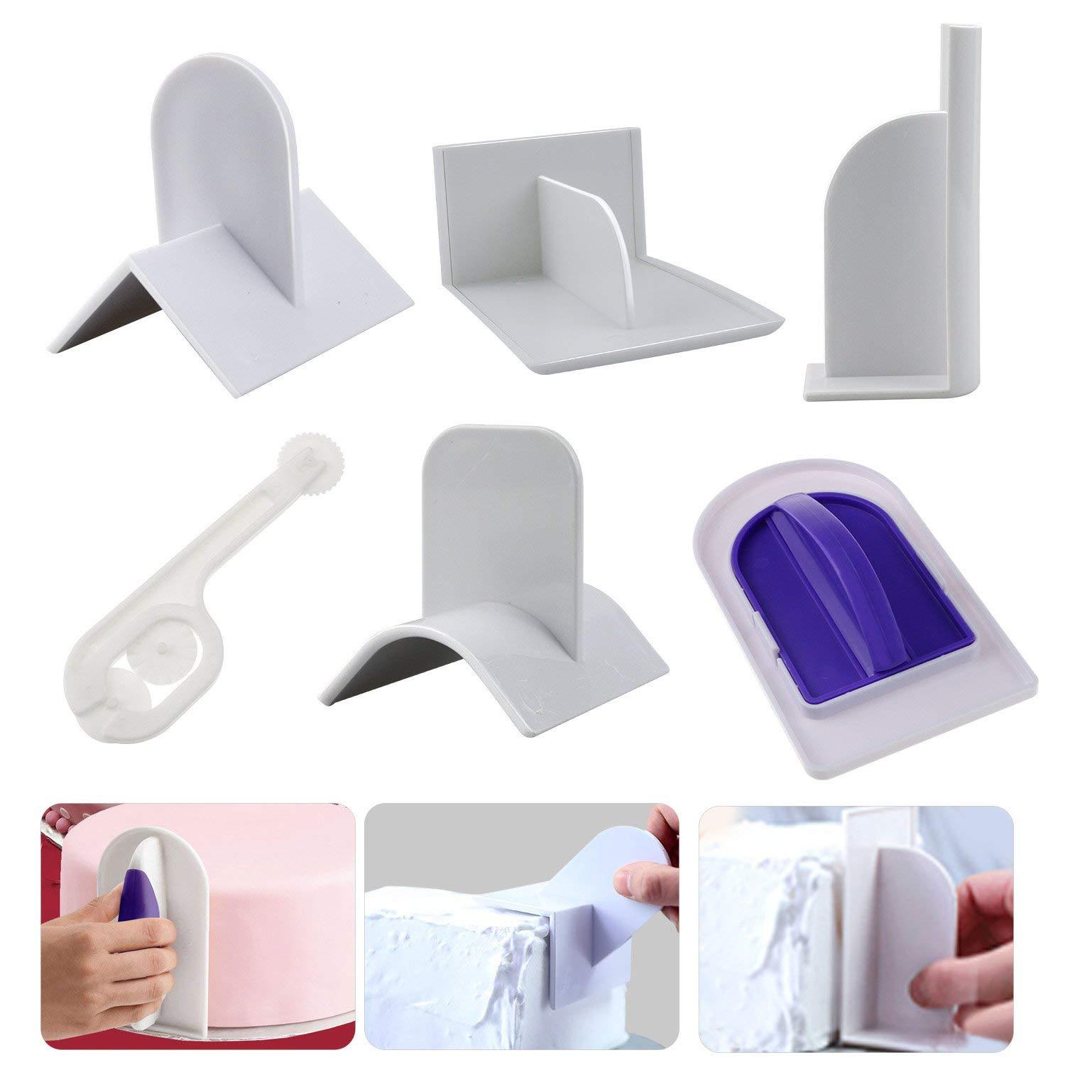 Fondant Smoother Set - เค้กFondant Smoother Gumpasteตกแต่งการสร้างแบบจําลองชุดเครื่องมือการออกแบบหัตถกรรมน้ําตาลหมากฝรั่งวางดอกไม้การสร้างแบบจําลองแม่พิมพ์