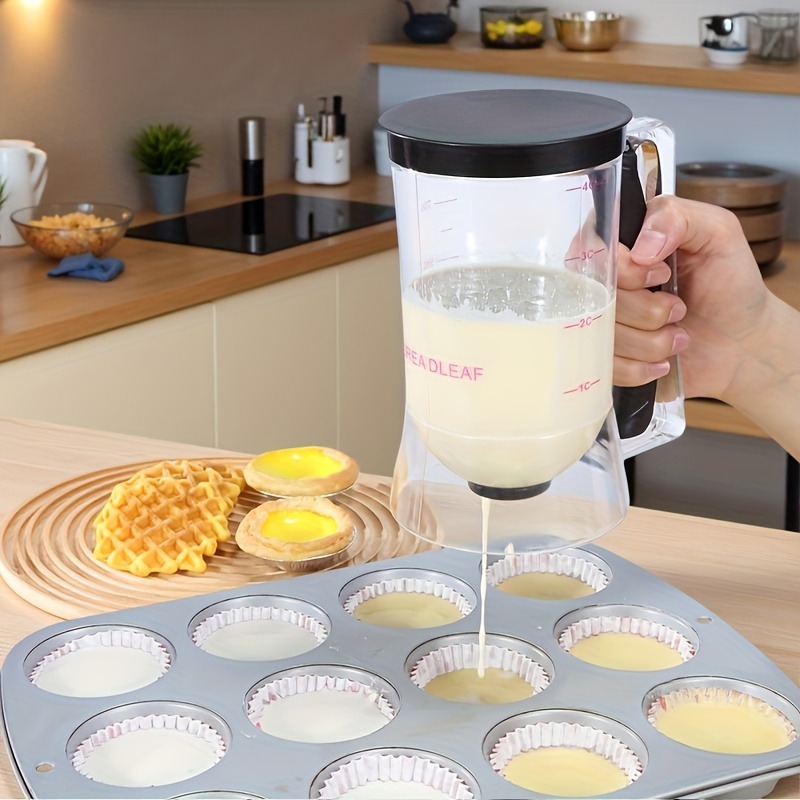 Kitchen Baking Scale - เครื่องจ่ายแป้งพลาสติกแบบมือถืออเนกประสงค์ พร้อมถ้วยตวง ไม่ติดกระทะ ประหยัดพื้นที่ ทำความสะอาดง่าย ชุดกรวยเทแป้ง