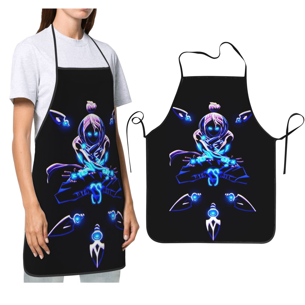 Kitchen Baking Game - ผ้ากันเปื้อน Jett V-Valorant Riot Games สำหรับเชฟ