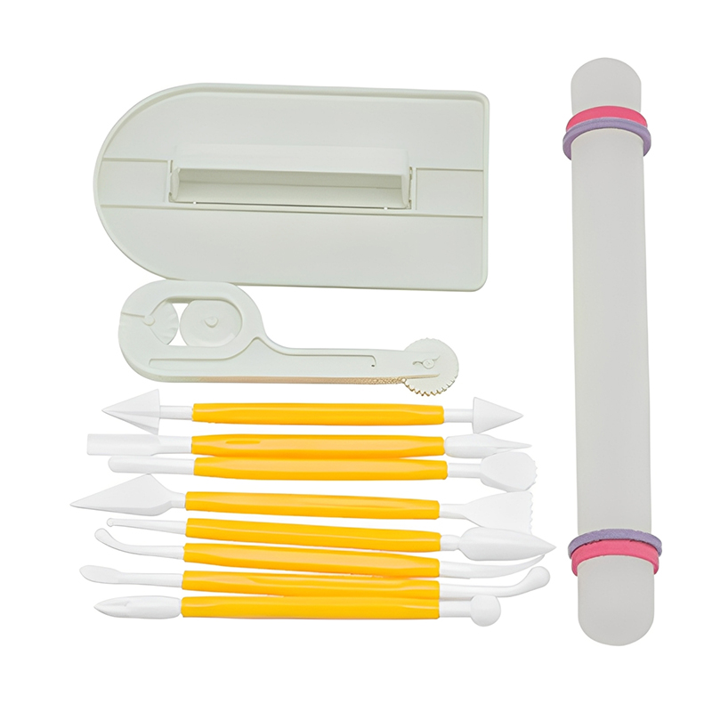 Fondant Smoother Set - ชุดอุปกรณ์ทำขนม 11 ชิ้น/ชุด ที่ขูดเค้ก ที่ปาดเค้ก ปรับระดับได้