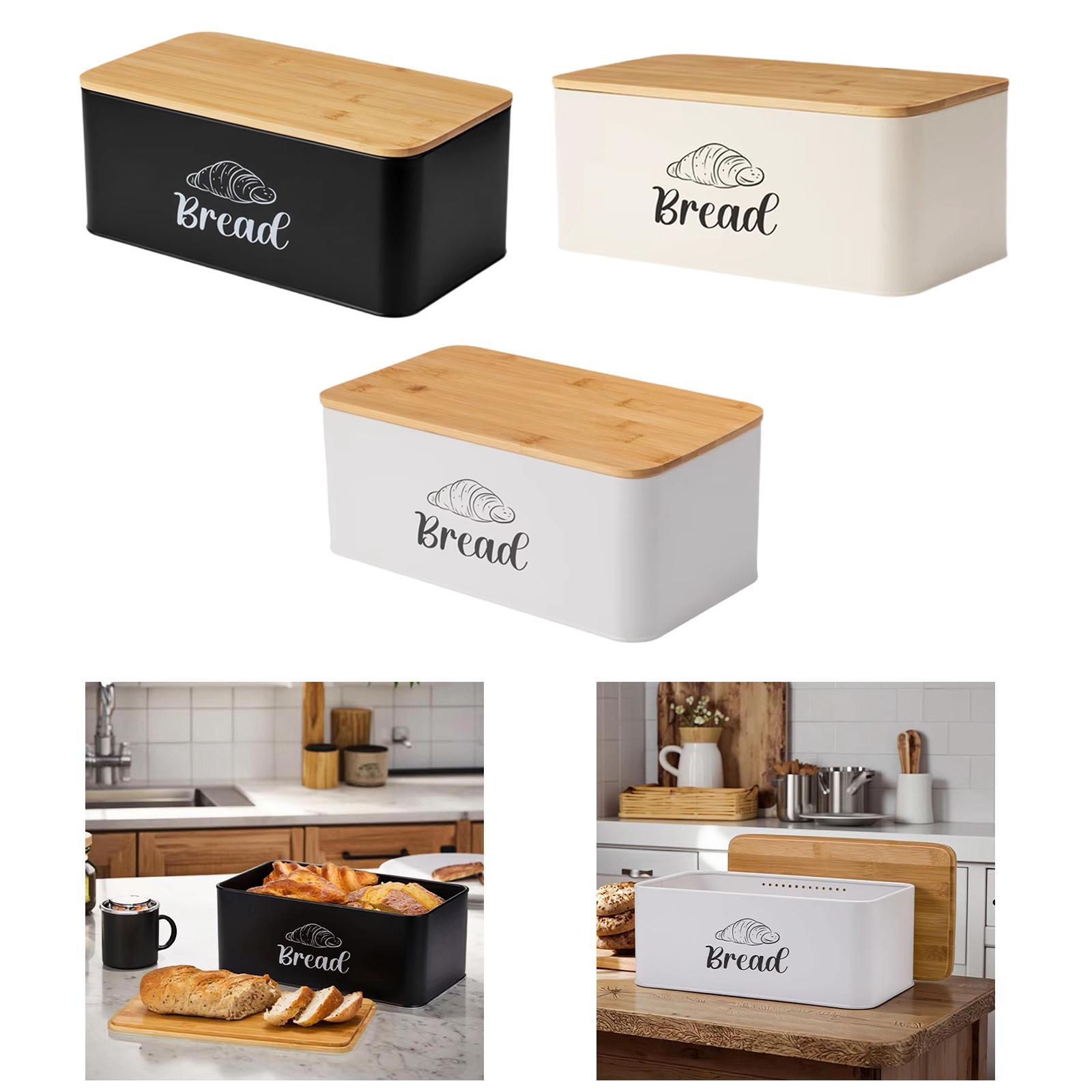 Kitchen Baking Pantry - กล่องใส่ขนมปังสำหรับวางบนเคาน์เตอร์ครัว แข็งแรง ใช้งานได้หลากหลาย เหมาะเป็นของขวัญ ใช้เก็บขนมปังในตู้กับข้าว สำหรับขนมปังอบ