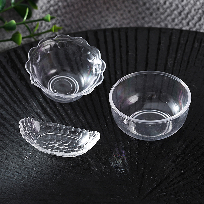 Miniature Baking Kitchen - 3 ชิ้นตุ๊กตามินิชามอาหารขนาดเล็กเล่นฉากตกแต่งตุ๊กตาเฟอร์นิเจอร์ห้องครัวอุปกรณ์เสริม