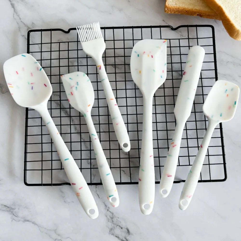 Kitchen Baking Cooking - ​ ชุดตะหลิวซิลิโคน 6 ชิ้น เกรดอาหาร ทนความร้อน