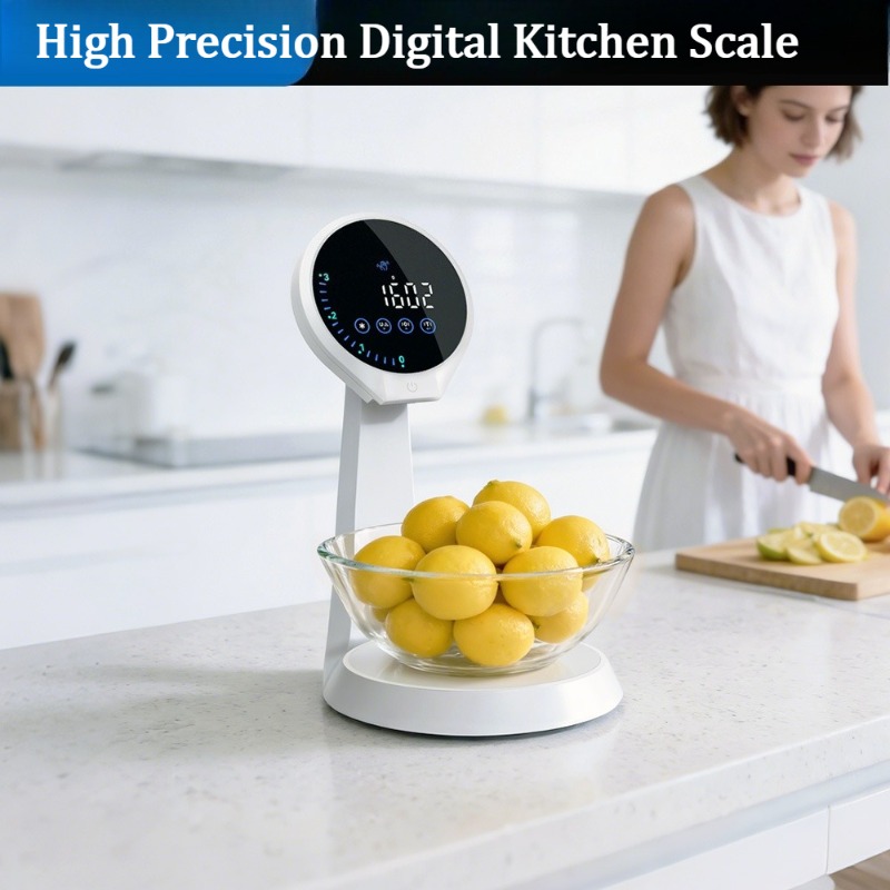 Kitchen Baking Scale - เครื่องชั่งดิจิตอลความแม่นยำสูงสำหรับครัว, เครื่องชั่งอาหารอเนกประสงค์สำหรับการอบ พร้อมการชั่งน้ำหนักแบบละเอียดเป็นกรัม