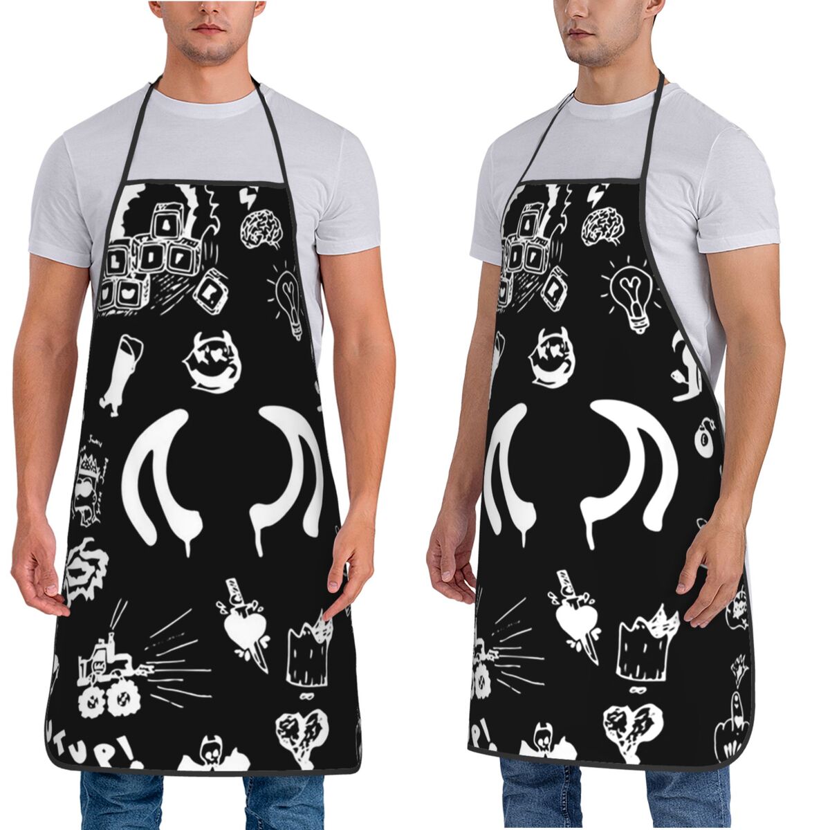ผ้ากันเปื้อนลายยังบลัดสำหรับสั - Kitchen Baking Drawing บทวิจารณ์และราคา