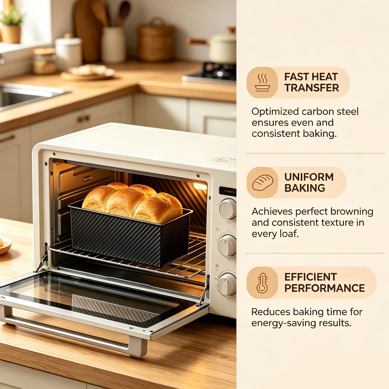 ถาดอบขนมปังเหล็กคาร์บอนลูกฟูกเ - Kitchen Baking Tins บทวิจารณ์และราคา