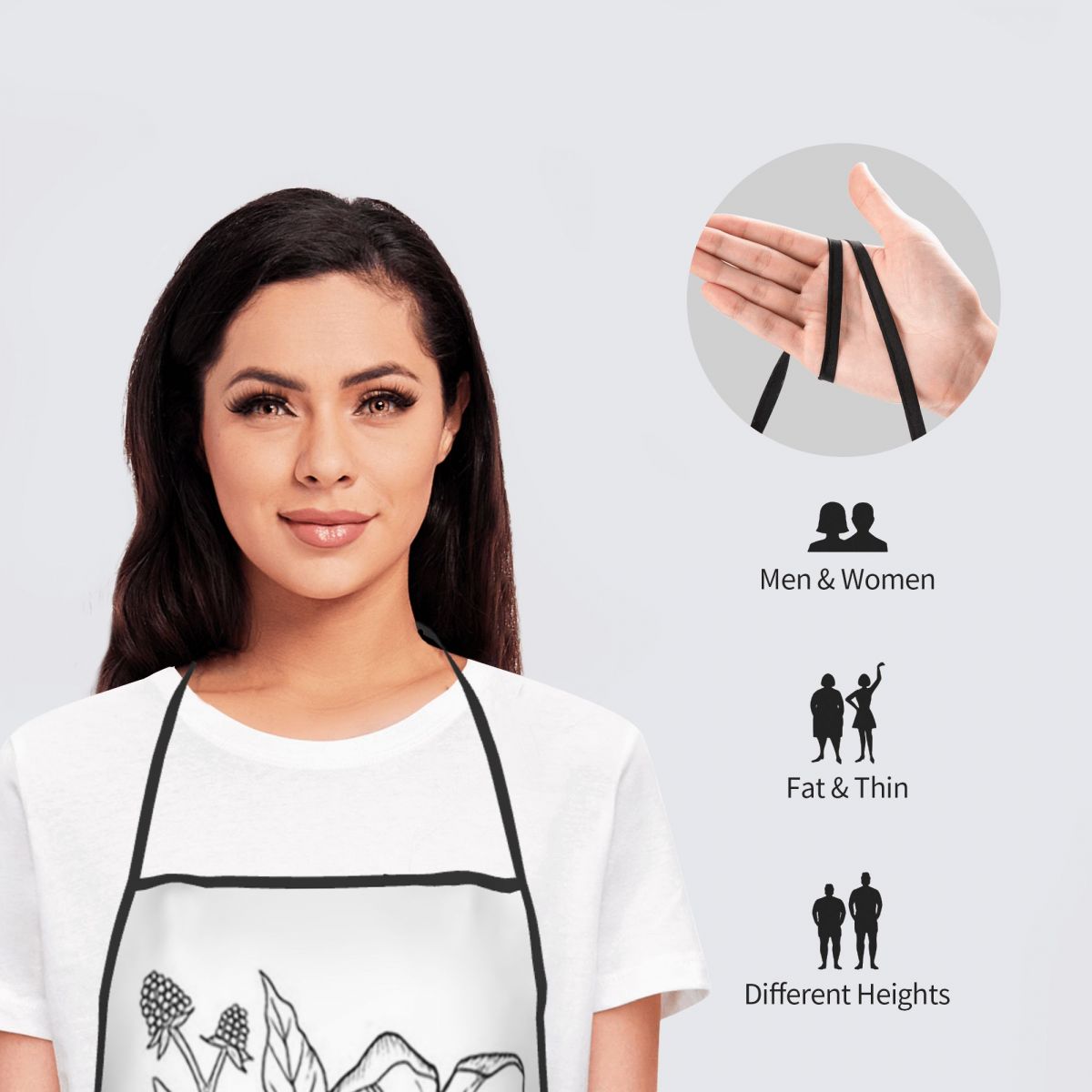 ภาพวาดลายเส้นดอกไม้ ชุดผ้ากันเ - Kitchen Baking Drawing บทวิจารณ์และราคา
