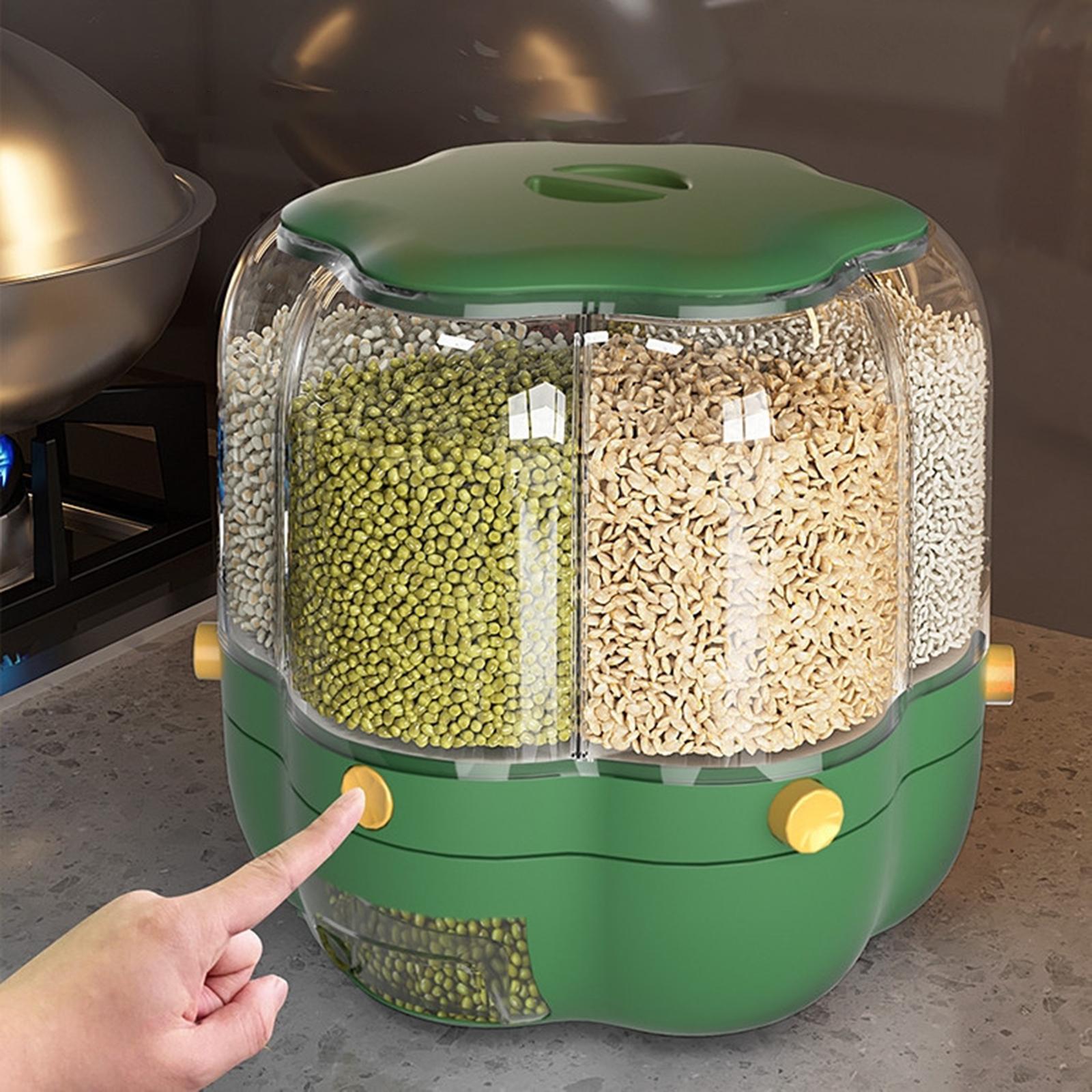 กล่องจัดเก็บธัญพืชแบบหมุนได้ ค - Kitchen Baking Pantry บทวิจารณ์และราคา