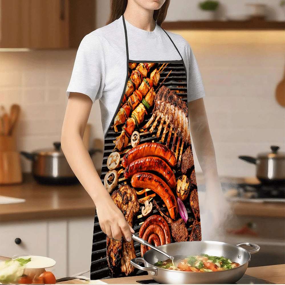 ผ้ากันเปื้อนธีมบาร์บีคิว 1 ชิ้ - Kitchen Baking Area Ideas บทวิจารณ์และราคา