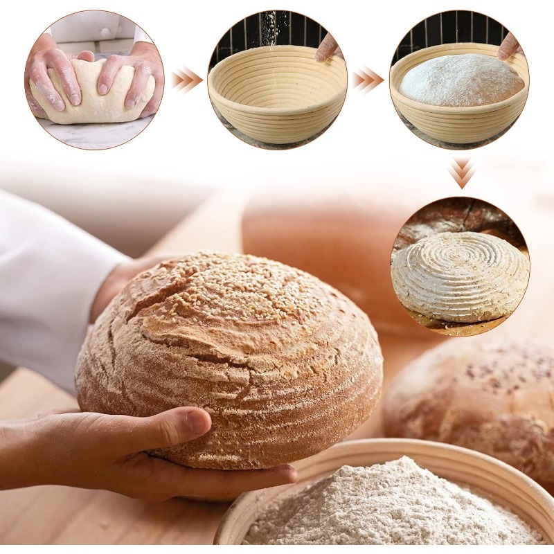 ตะกร้าสำหรับหมักขนมปัง PP ตะกร - Proofing Basket Banneton บทวิจารณ์และราคา