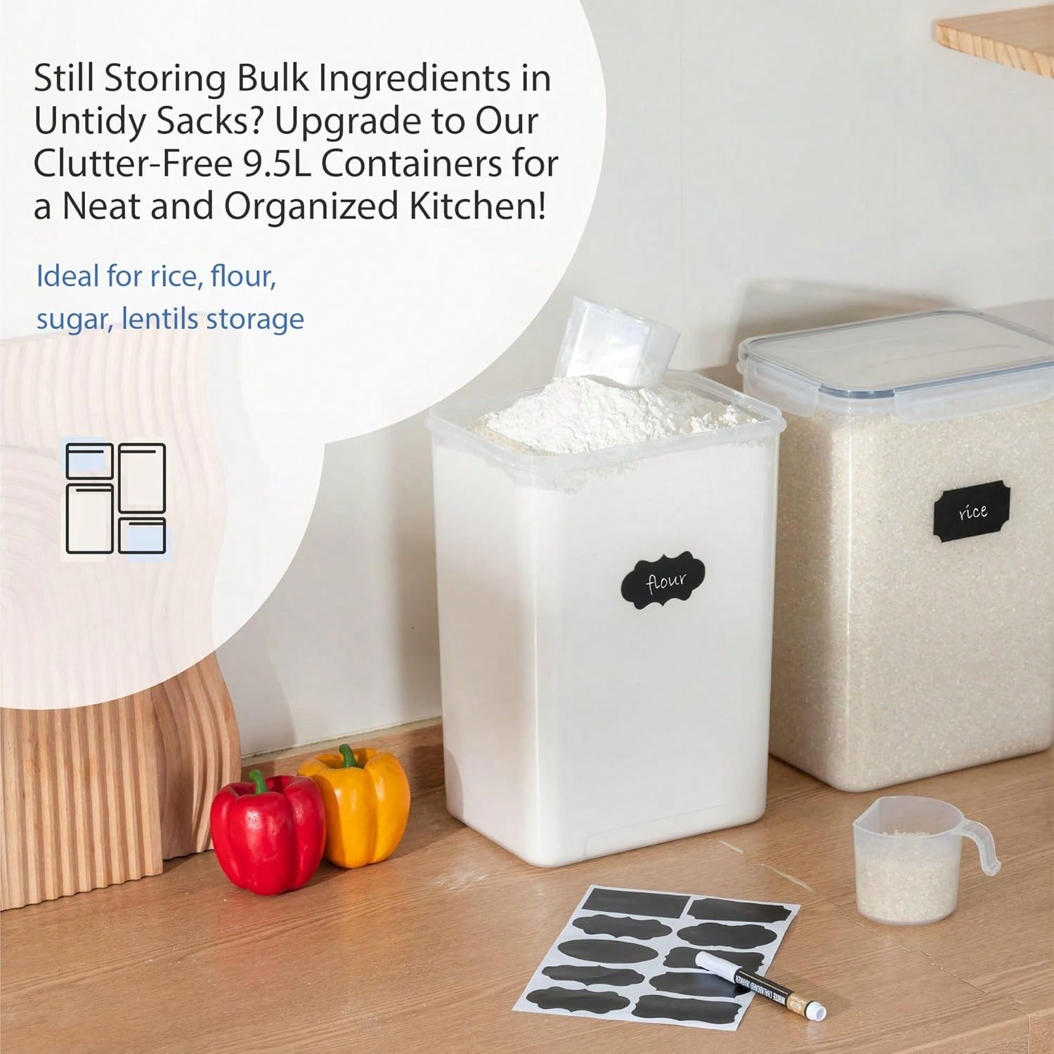 ภาชนะเก็บอาหารขนาดใหญ่พิเศษพร้ - Kitchen Baking Pantry บทวิจารณ์และราคา