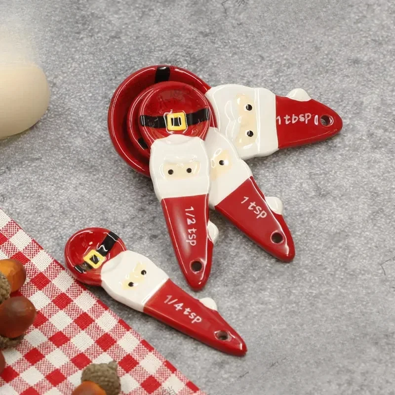 4 ชิ้นคริสต์มาสช้อนวัดชุด 3D ม - Kitchen Baking Gifts บทวิจารณ์และราคา