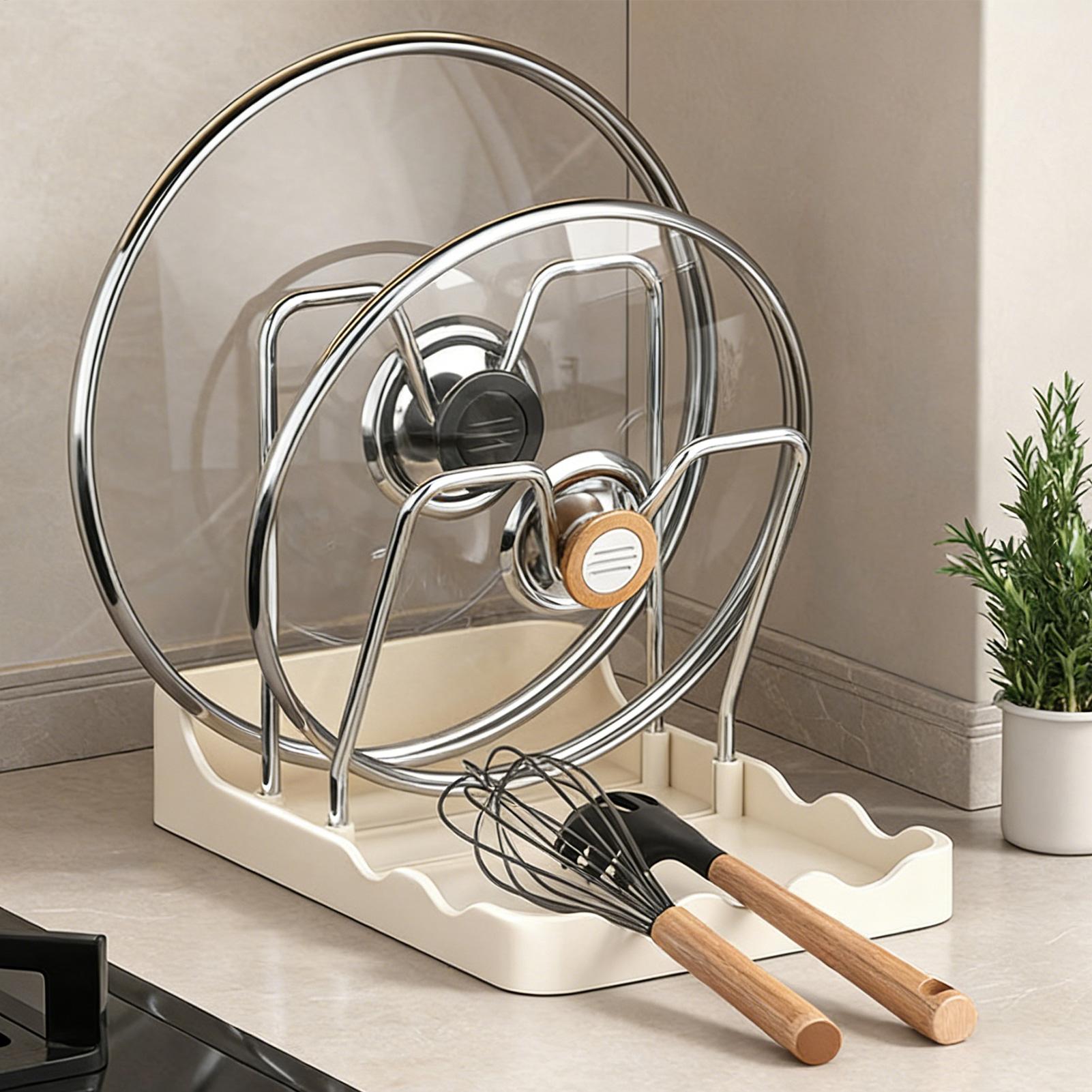 ที่เก็บฝาหม้อแบบตั้งพร้อมถาดรอ - Kitchen Baking Pantry บทวิจารณ์และราคา