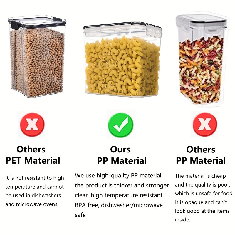 6 ชิ้น Airtight ภาชนะเก็บอาหาร - Kitchen Baking Pantry บทวิจารณ์และราคา
