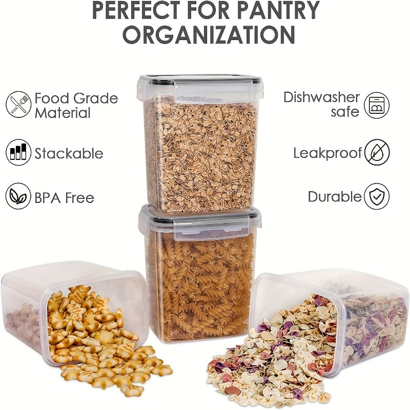 6 ชิ้น Airtight ภาชนะเก็บอาหาร - Kitchen Baking Pantry บทวิจารณ์และราคา