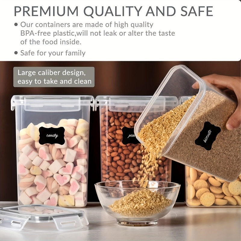6 ชิ้น Airtight ภาชนะเก็บอาหาร - Kitchen Baking Pantry บทวิจารณ์และราคา
