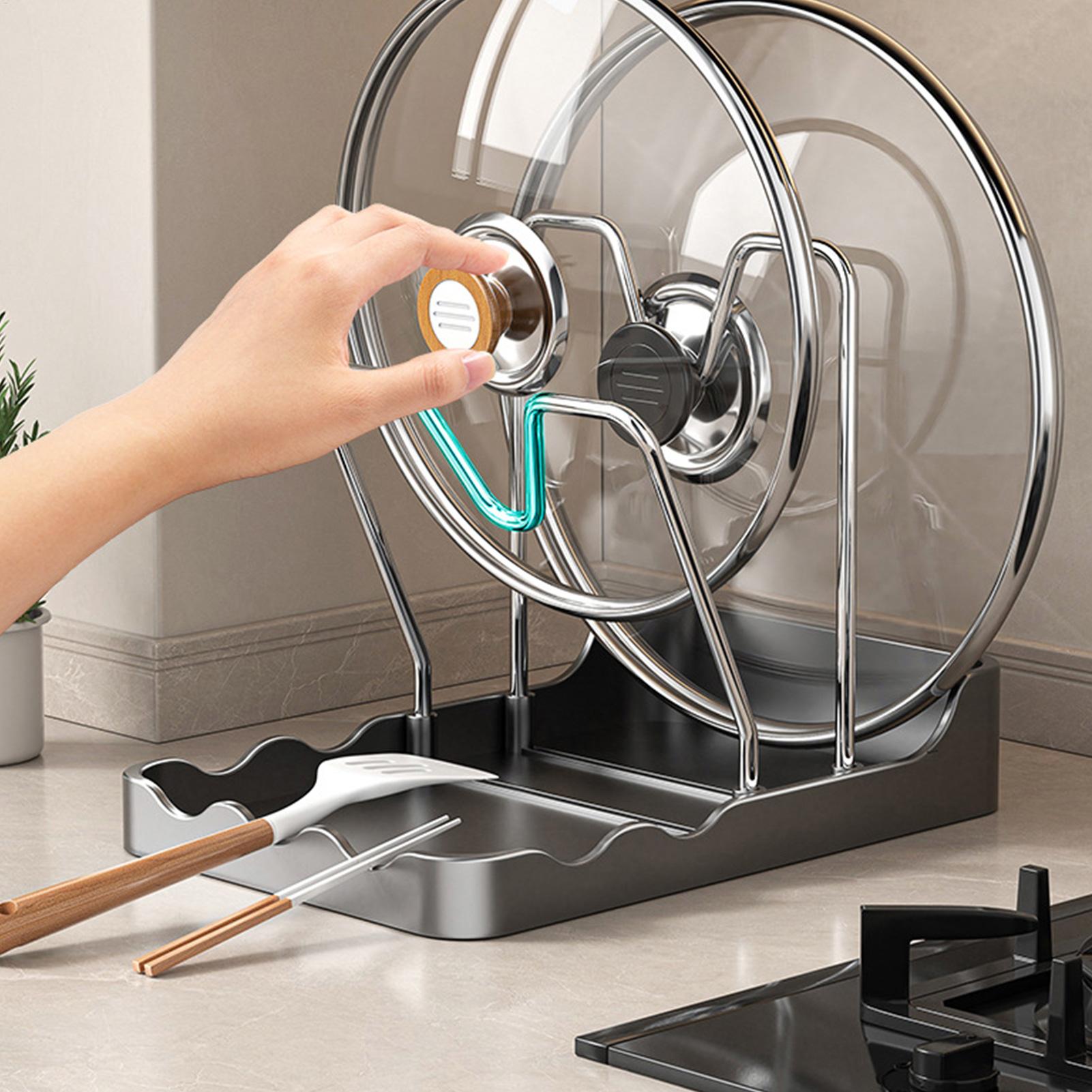 ชั้นวางฝาหม้อแนวตั้งพร้อมถาดรอ - Kitchen Baking Pantry บทวิจารณ์และราคา