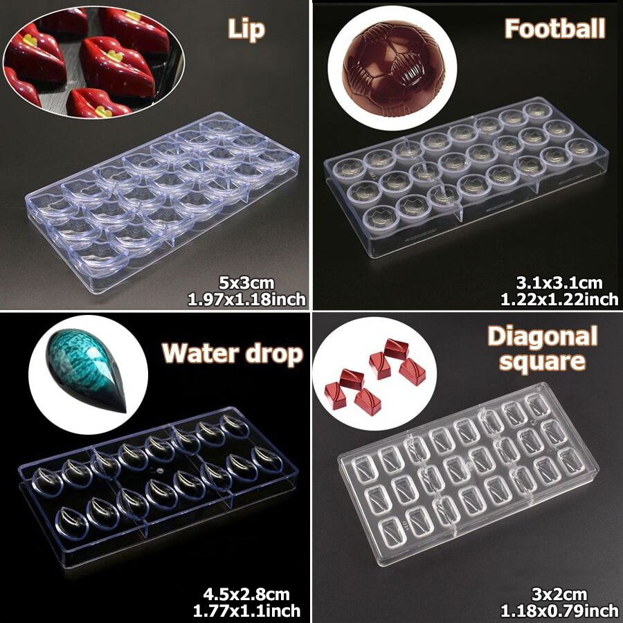 24 รูปแบบพลาสติกแม่พิมพ์ช็อกโก - Kitchen Baking Items บทวิจารณ์และราคา
