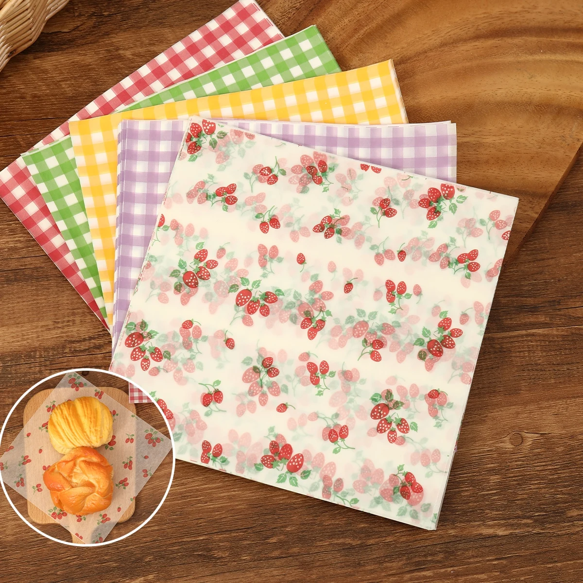 50 ชิ้น Oilproof กระดาษห่อสําห - Kitchen Baking Gifts บทวิจารณ์และราคา