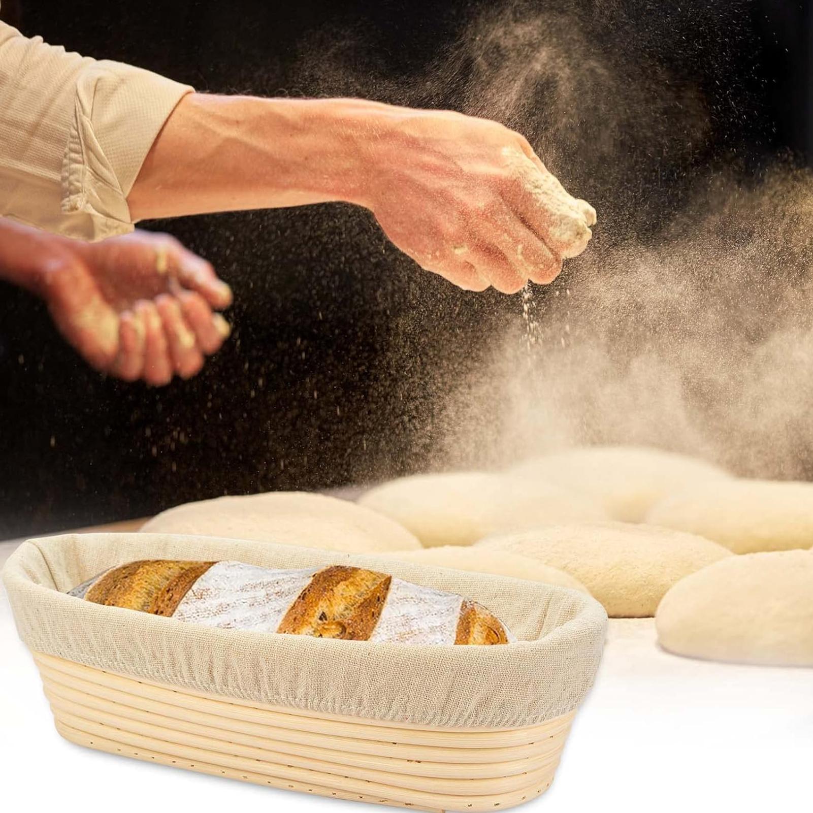 ตะกร้าหวายทำมือสำหรับพักแป้งขน - Proofing Basket Banneton บทวิจารณ์และราคา