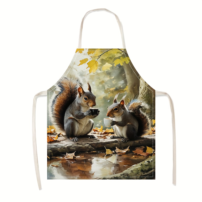 ผ้ากันเปื้อนลินินลายกระรอกและก - Kitchen Baking Area Ideas บทวิจารณ์และราคา