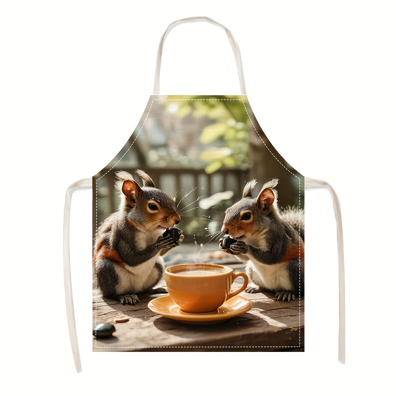 ผ้ากันเปื้อนลินินลายกระรอกและก - Kitchen Baking Area Ideas บทวิจารณ์และราคา