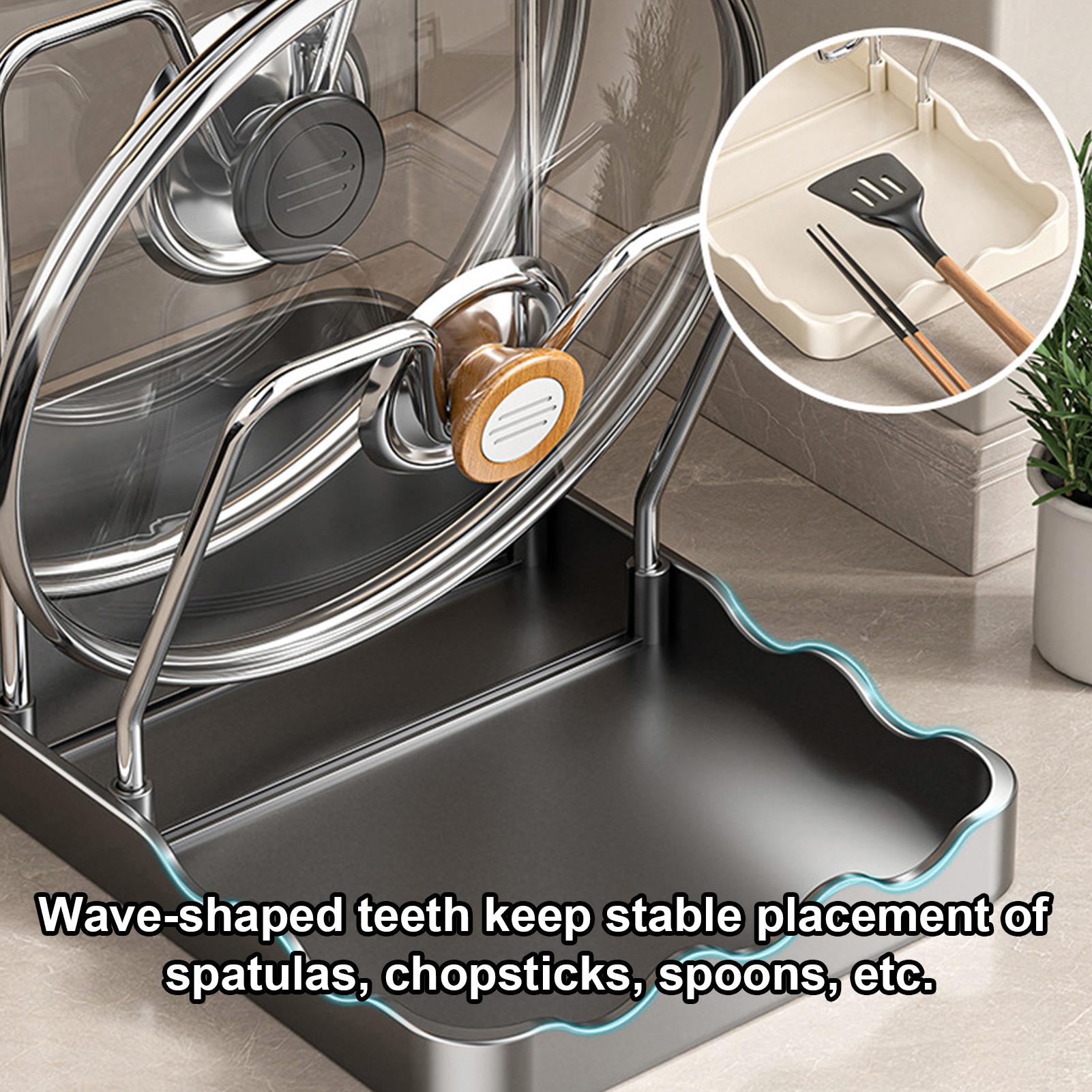 ที่วางฝาหม้อแบบตั้งพร้อมถาดรอง - Kitchen Baking Pantry บทวิจารณ์และราคา