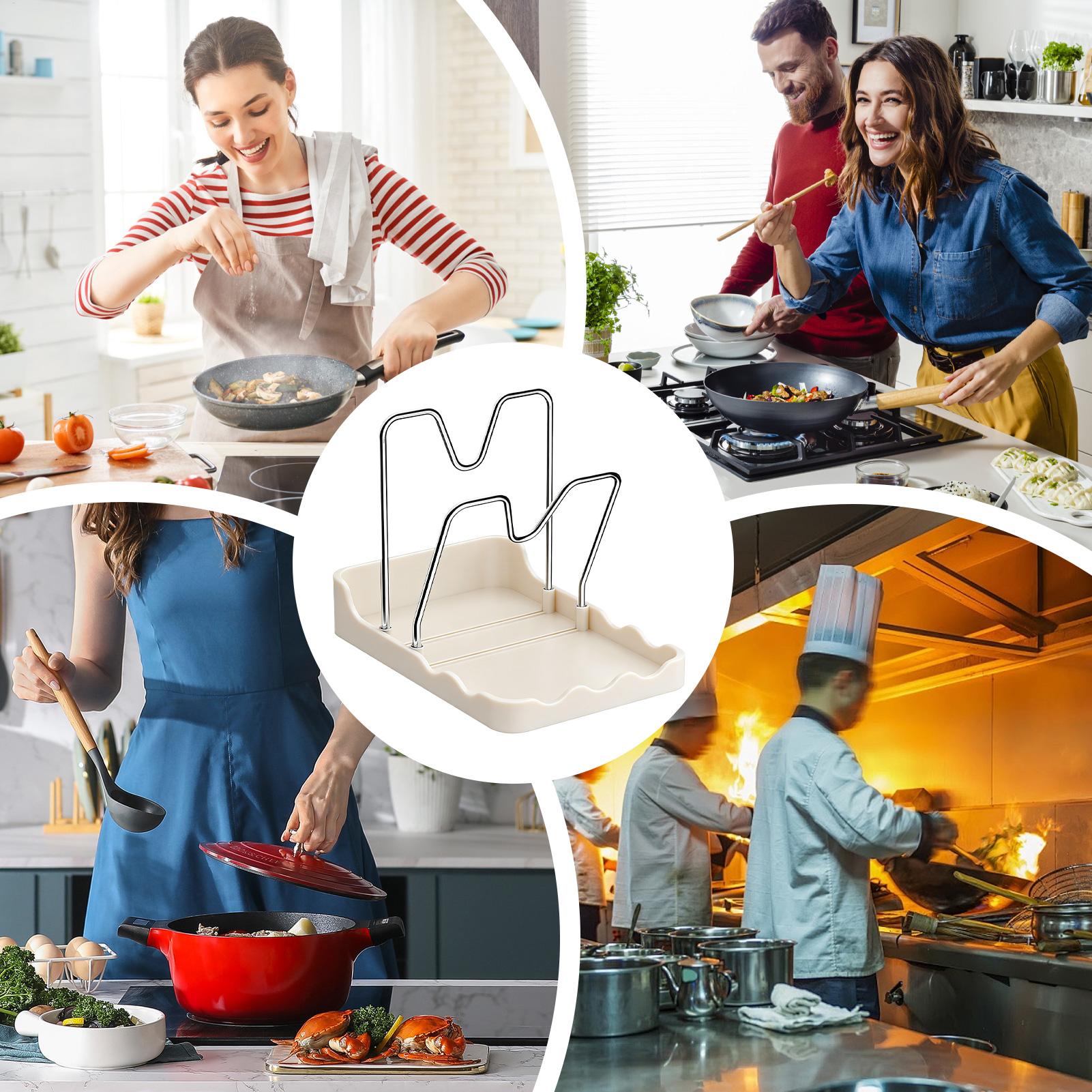 ที่วางฝาหม้อแบบตั้งพร้อมถาดรอง - Kitchen Baking Pantry บทวิจารณ์และราคา