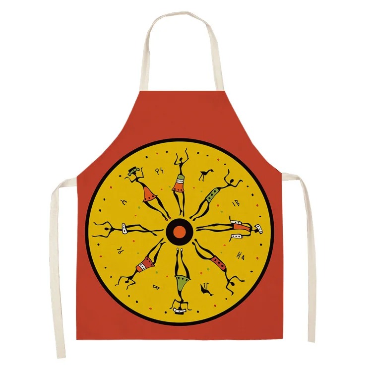 ผ้ากันเปื้อนผ้าฝ้ายลินินพิมพ์ล - Kitchen Baking Drawing บทวิจารณ์และราคา