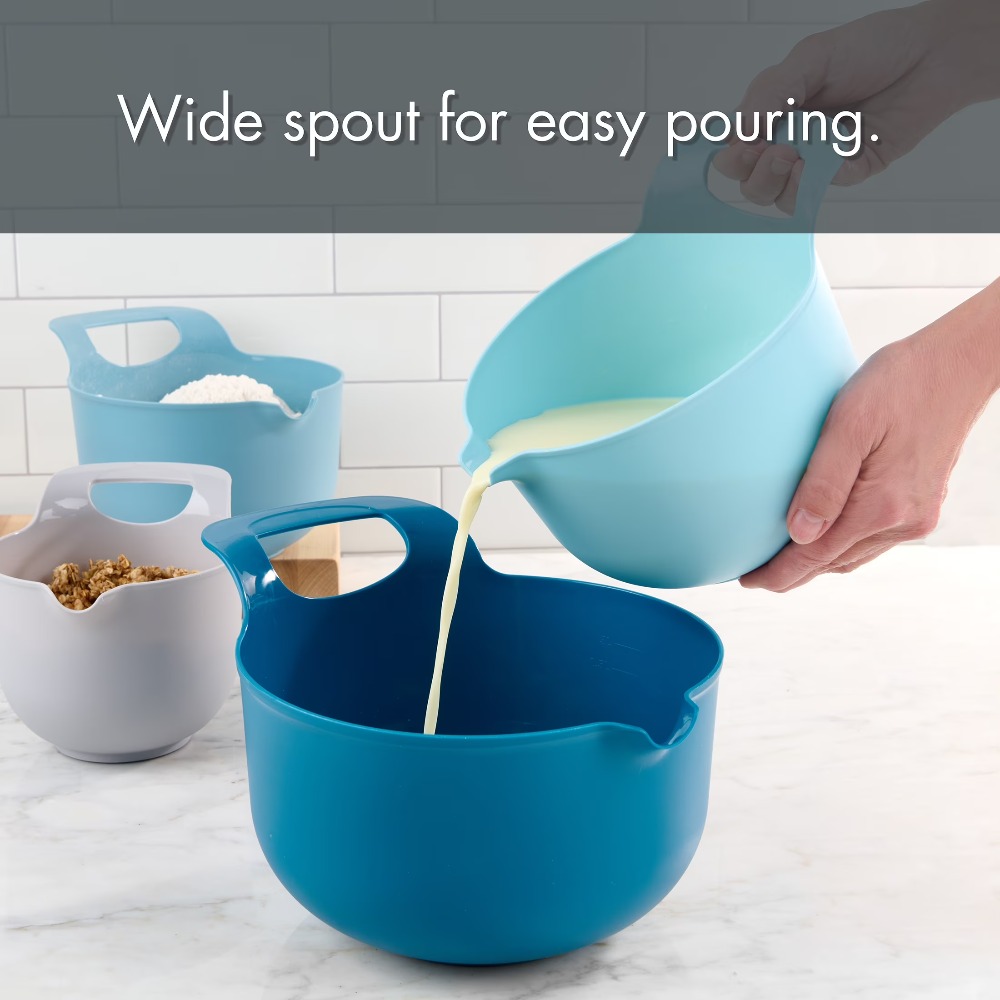 ชุดชามผสมพลาสติกแบบซ้อนได้ 4 ใ - Kitchen Baking Cooking บทวิจารณ์และราคา