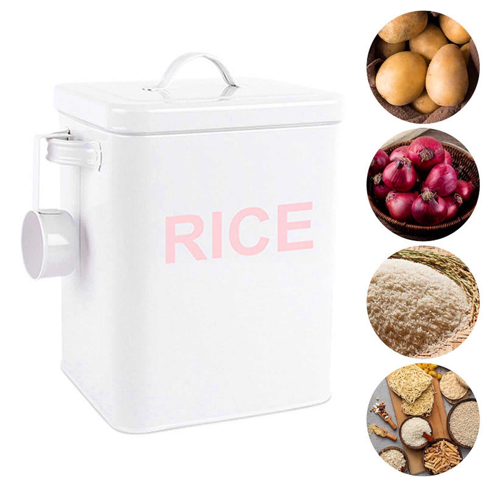 กล่องเก็บข้าวโลหะแบบมีฝาปิดพร้ - Kitchen Baking Pantry บทวิจารณ์และราคา