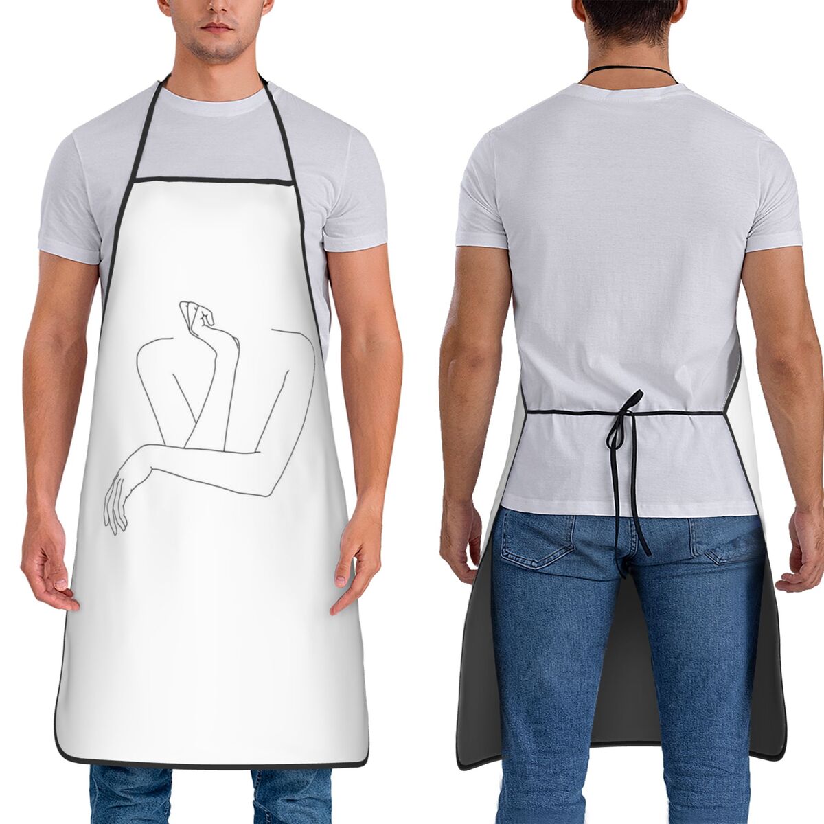 ผ้ากันเปื้อนลายเส้นวาดด้วยมือ  - Kitchen Baking Drawing บทวิจารณ์และราคา