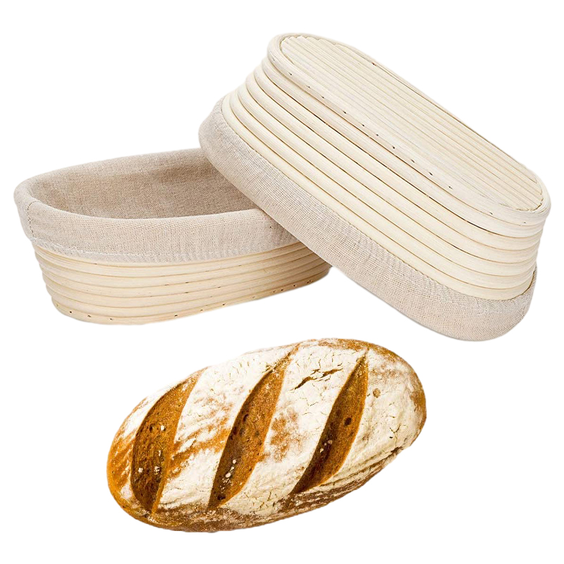 ตะกร้าขนมปังหวายธรรมชาติบุด้วย - Proofing Basket Banneton บทวิจารณ์และราคา