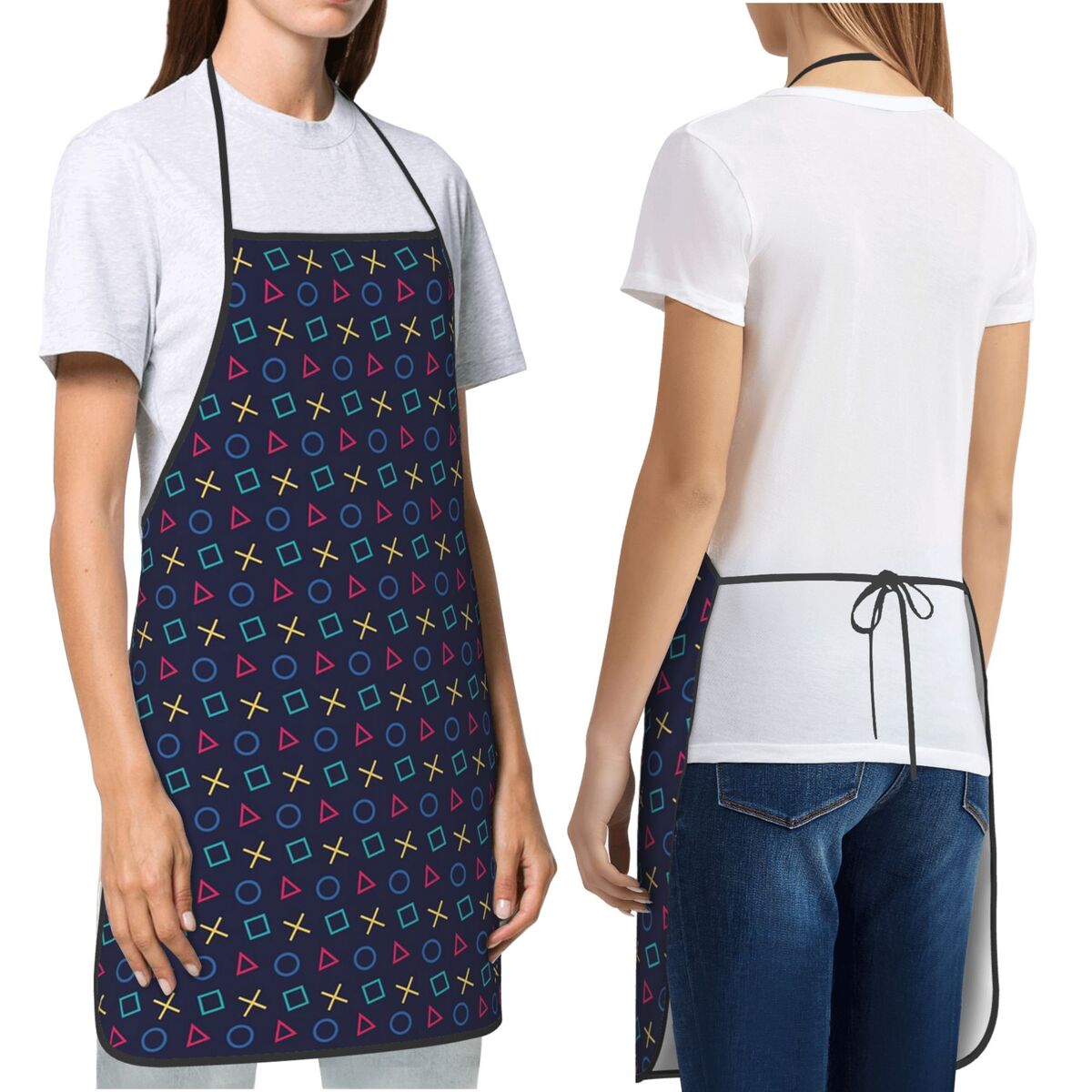 ผ้ากันเปื้อนลายปุ่มจอยเกม สำหร - Kitchen Baking Game บทวิจารณ์และราคา
