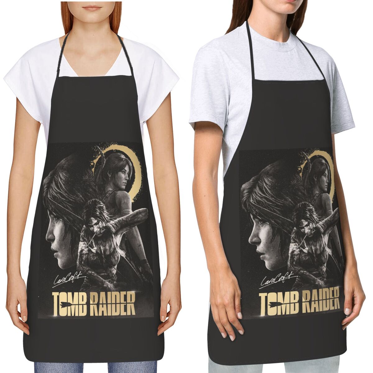 ผ้ากันเปื้อนลาย Lara Croft จาก - Kitchen Baking Game บทวิจารณ์และราคา