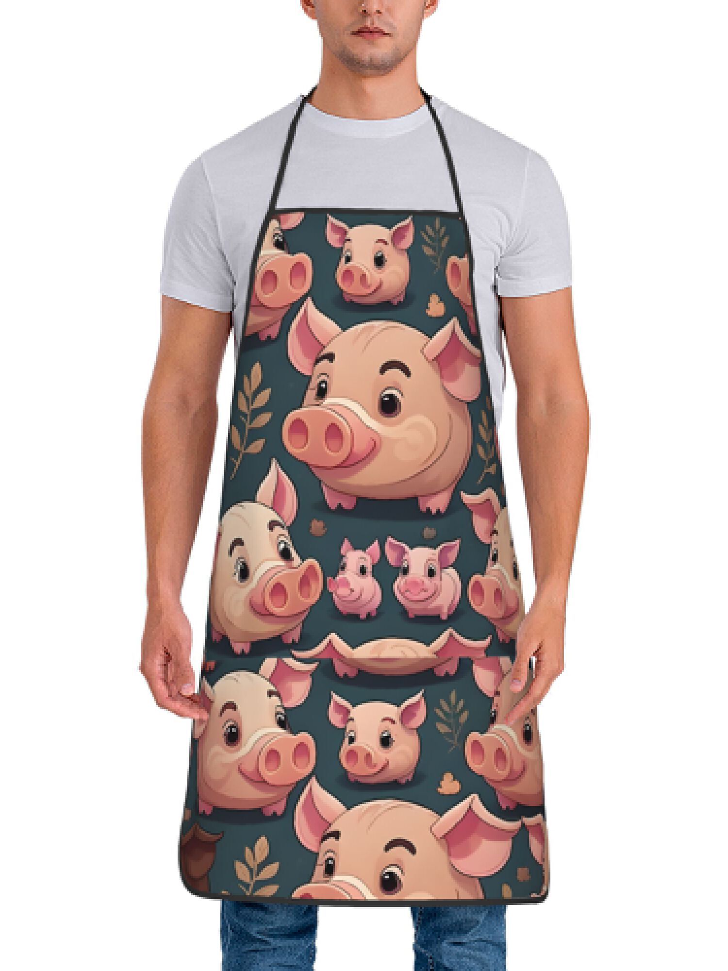 ผ้ากันเปื้อนลายหมูสีชมพูสไตล์เ - Kitchen Baking Area Ideas บทวิจารณ์และราคา