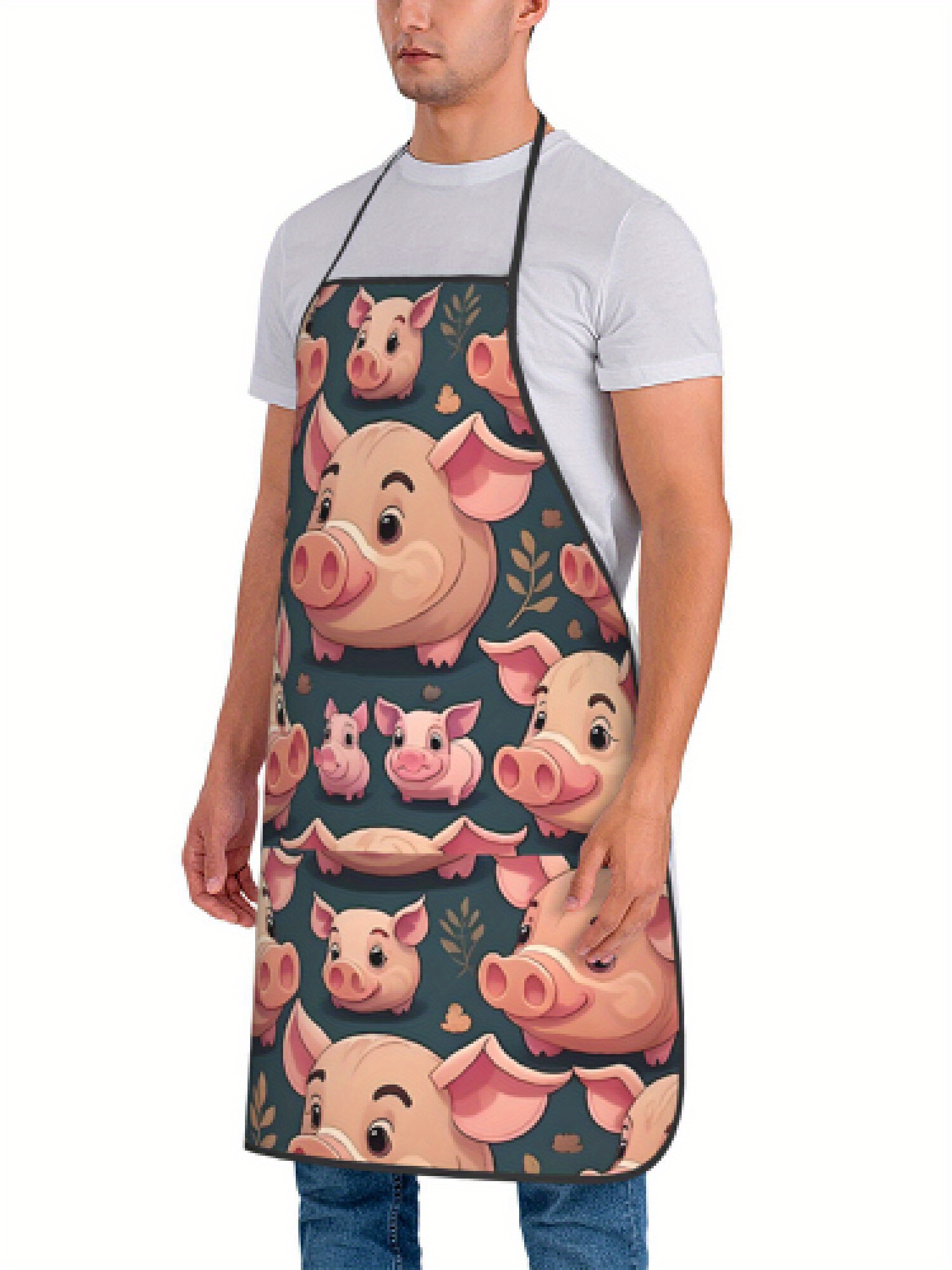 ผ้ากันเปื้อนลายหมูสีชมพูสไตล์เ - Kitchen Baking Area Ideas บทวิจารณ์และราคา