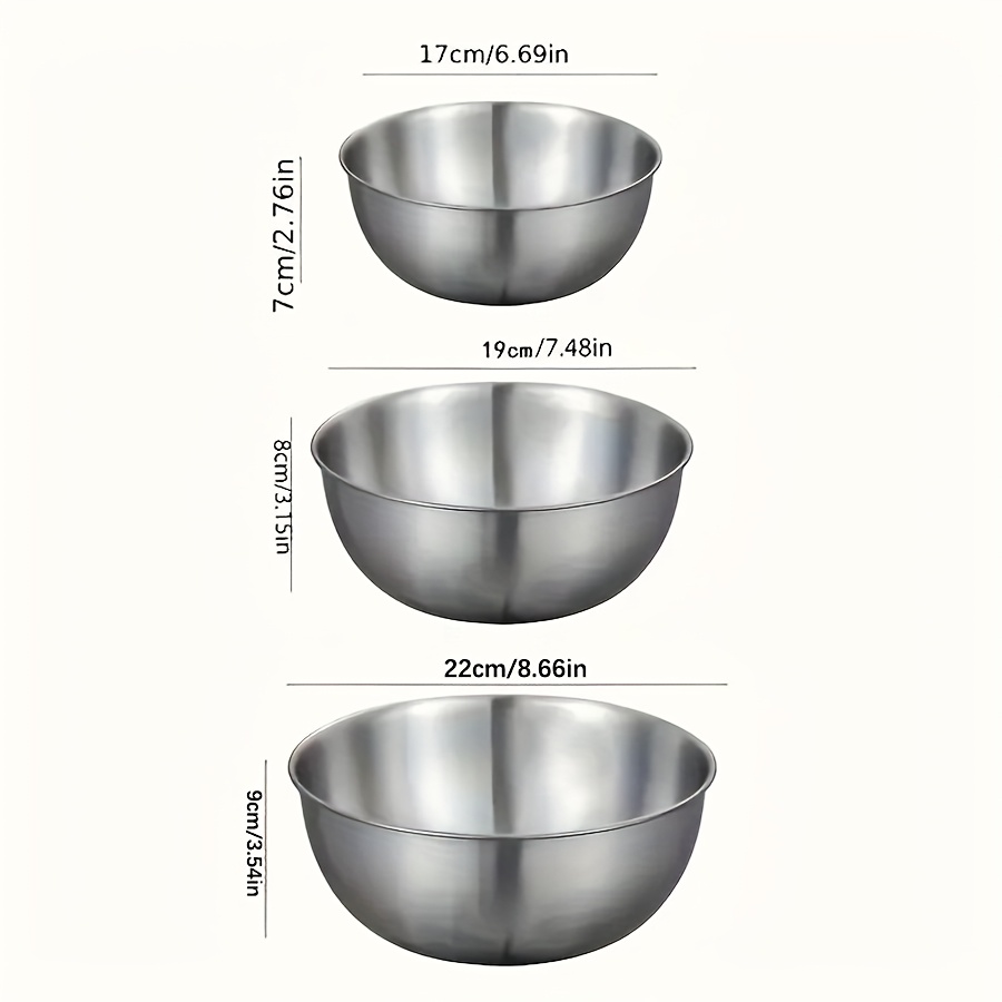 ชุดชามสลัดสแตนเลส 3 ชิ้น ชามผส - Kitchen Baking Cooking บทวิจารณ์และราคา