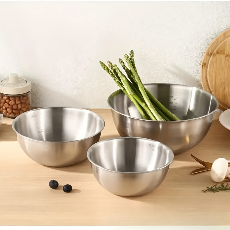 ชุดชามสลัดสแตนเลส 3 ชิ้น ชามผส - Kitchen Baking Cooking บทวิจารณ์และราคา
