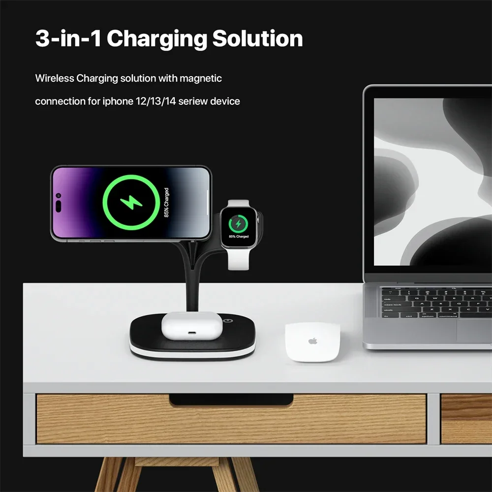 Magnetic 3 in 1 Wireless Charg - Cooling Rack Wire บทวิจารณ์และราคา