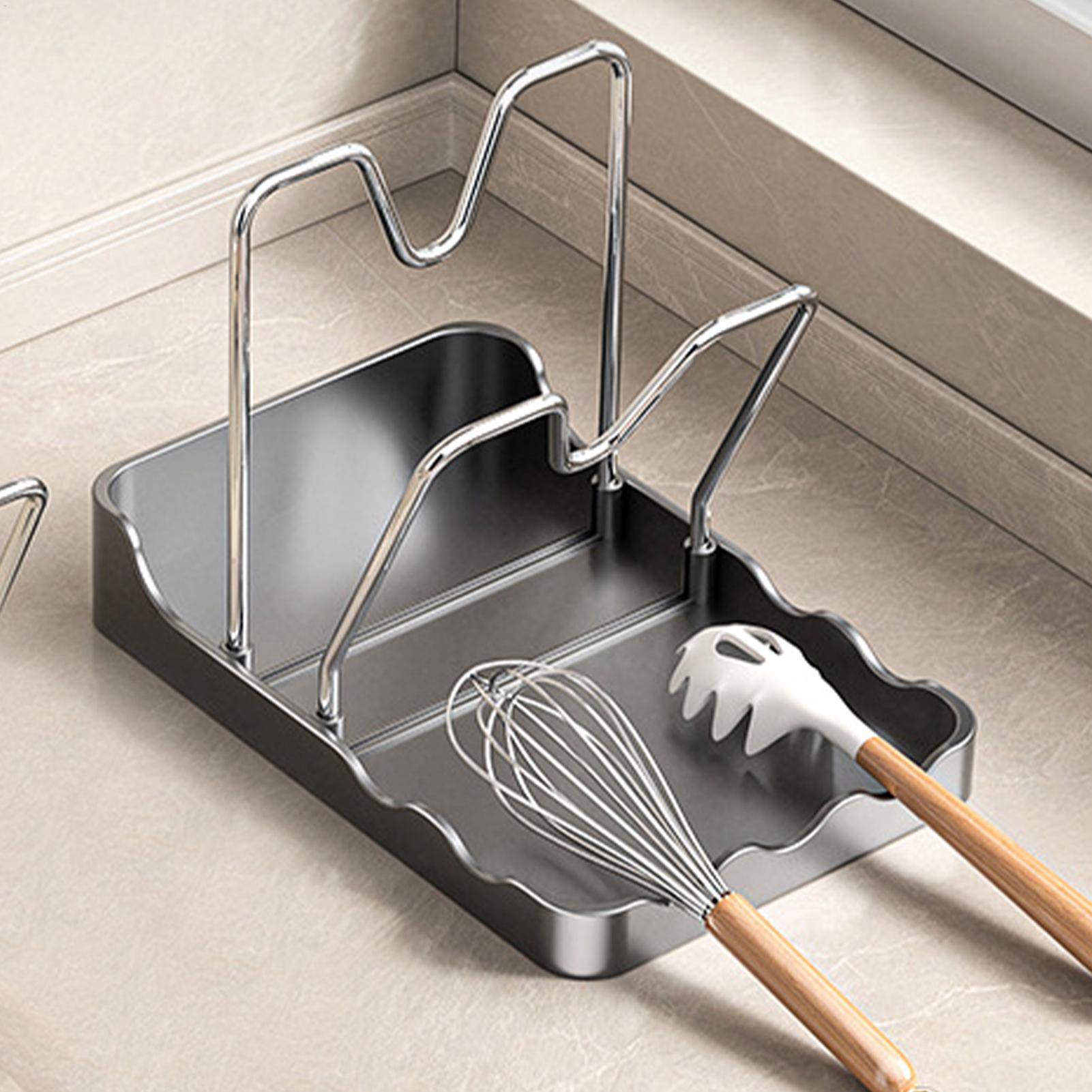 ที่วางฝาหม้อแบบตั้งพร้อมถาดรอง - Kitchen Baking Pantry บทวิจารณ์และราคา