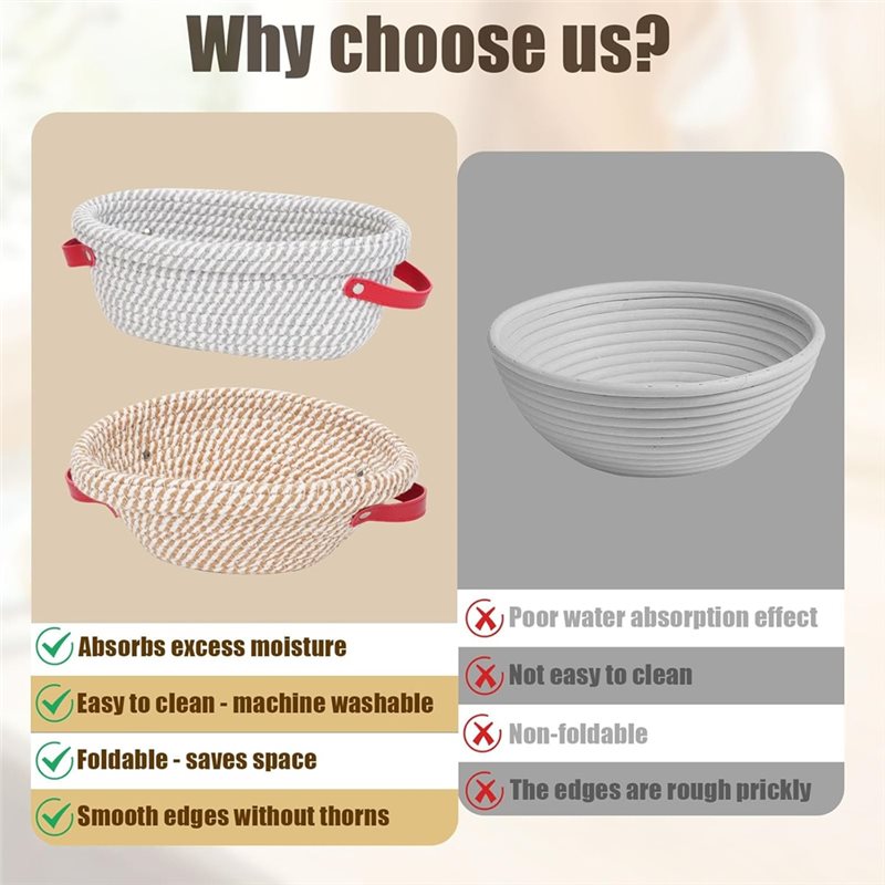 ตะกร้าหวายสำหรับพักแป้งขนมปัง  - Proofing Basket Banneton บทวิจารณ์และราคา