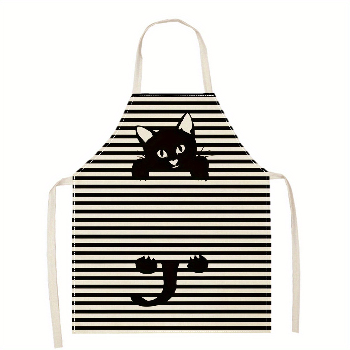 ผ้ากันเปื้อนลินินลายแมวตลกใส่แ - Kitchen Baking Area Ideas บทวิจารณ์และราคา