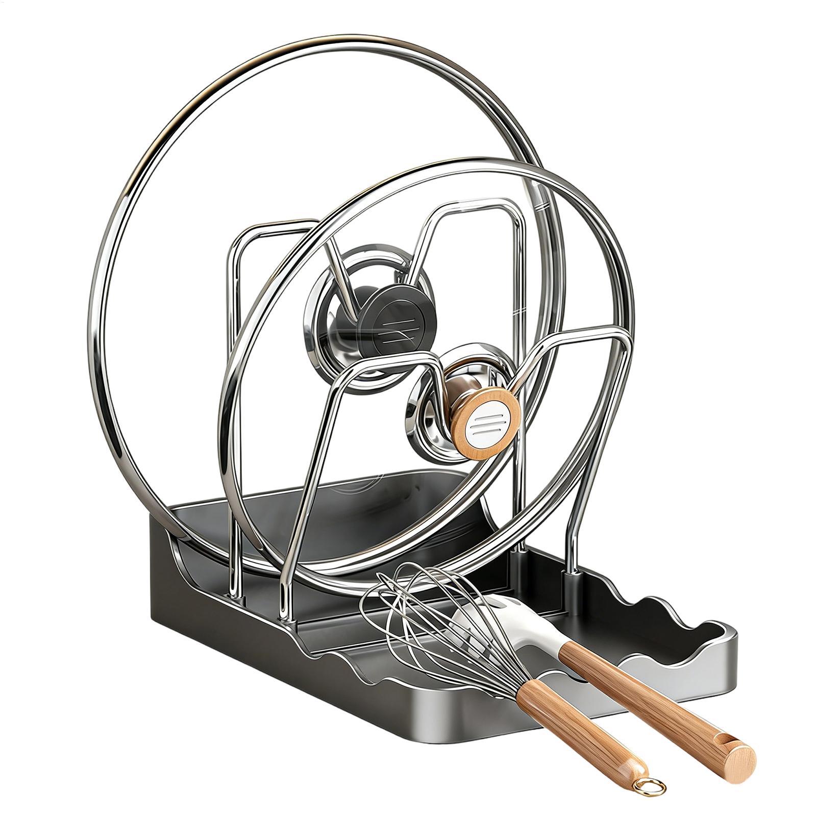 ชั้นวางฝาหม้อแบบแนวตั้งพร้อมถา - Kitchen Baking Pantry บทวิจารณ์และราคา